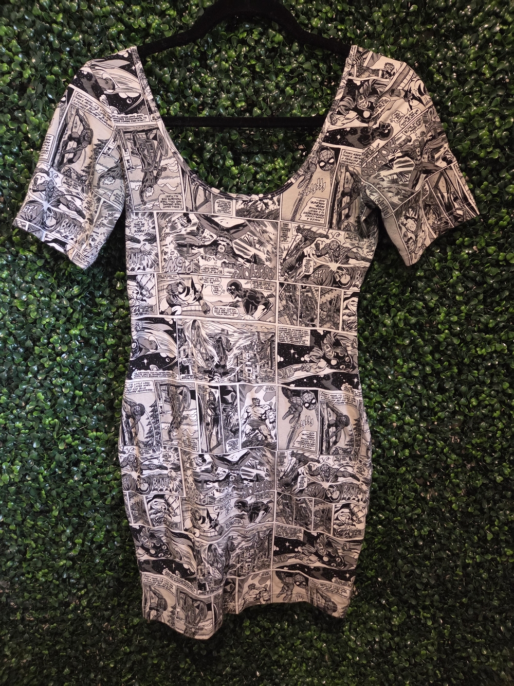 Marvel Black & White Comic Panel Mini Dress